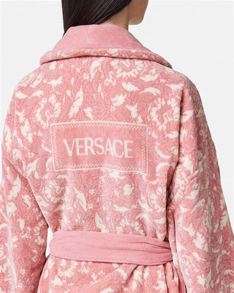 pink versace bathrobe|More.